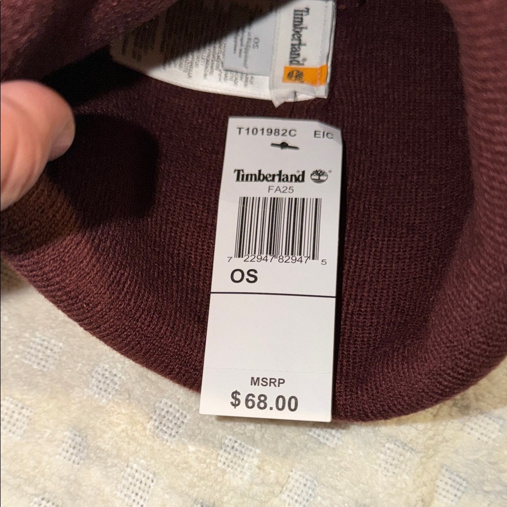 Timberland Rich Brown Knit Beanie - Picture 2 of 4